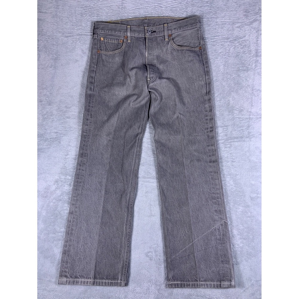 Vtg Levi's 501 Original Jeans Mens 36x32 Gray Denim Button Fly